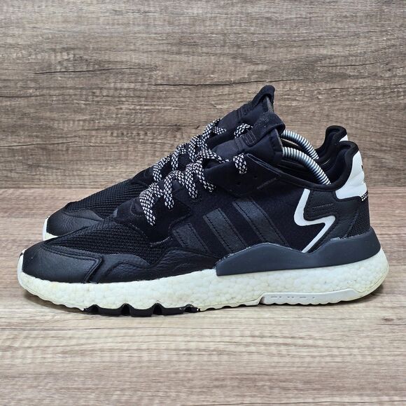 Adidas Nite Jogger Men's Size 10 Black White Running Shoes (EE6254) - Picture 3 of 10